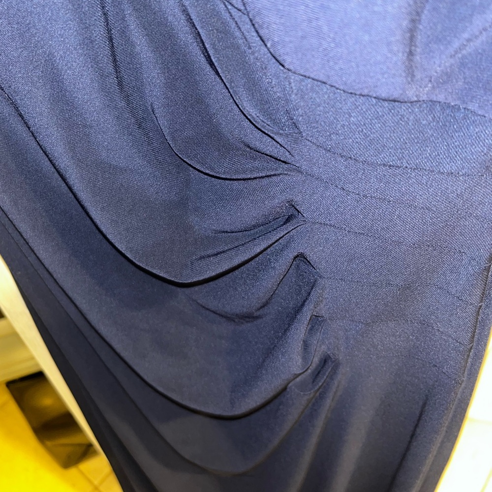 Rhinestones HIGH NECK SIDE RUCHED GOWN size 8 nwot - Picture 12 of 14